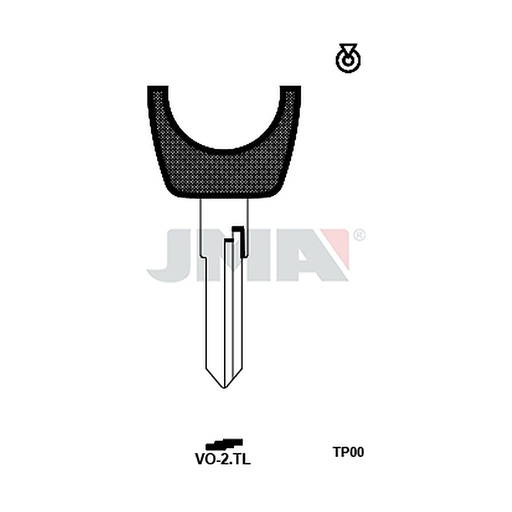 [TP00VO-2TL] Clé t.p sans transponder TP00VO-2TL