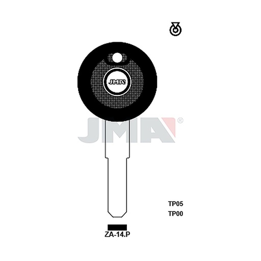 [TP00ZA-14P] Clé t.p sans transponder TP00ZA-14P