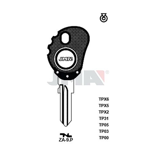 [TP00ZA-9P] Clé t.p sans transponder TP00ZA-9P
