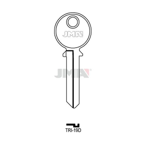 [TRI-19D] Clé plate acier TRI-19D