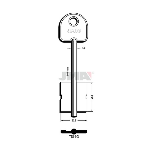 [TSI-1G] Clé dp tf l 71 a 100 mm TSI-1G