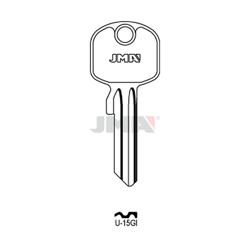 [U-15GI] Clé plate acier U-15GI