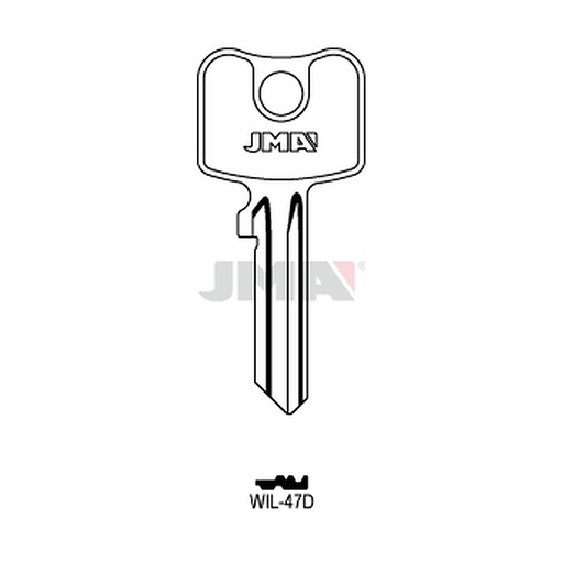 [WIL-47D] Clé plate ps laiton WIL-47D