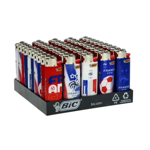 [303434] Présentoir Mini Briquets FFF - Lot de 50 Unités - BIC
