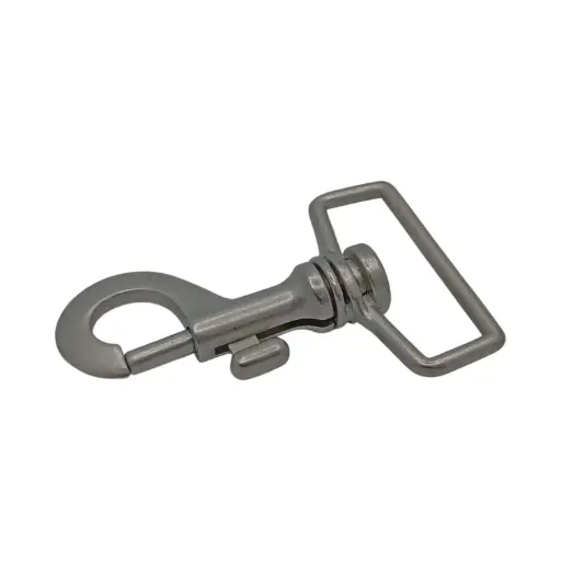 Mousqueton 05010/40 Nickel Mat (Bélière Carrée 40mm) 