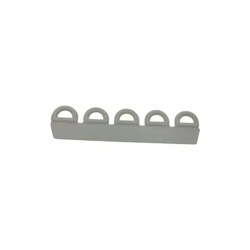 Passant Plastique 5 Trous (Barrette) Blanc Pièce