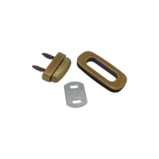 Fermoir Massif Luxe Tourniquet Ovale 83357 - 55x25mm - Bronze