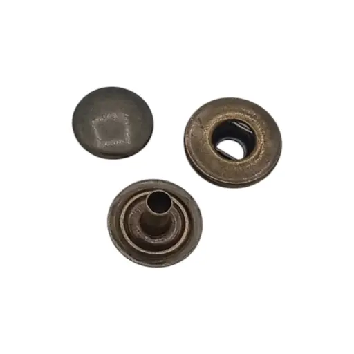 Pressions Alfa 1 Diamètre 12.5mm Acier - Paquet de 25 - Vieil Or