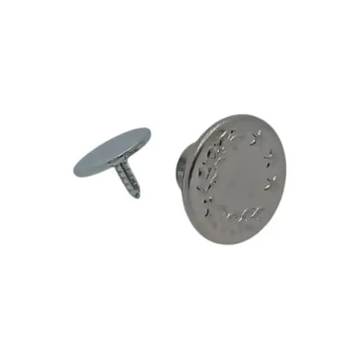 Bouton de Jean Diamètre 14mm Nickel - Paquet de 10