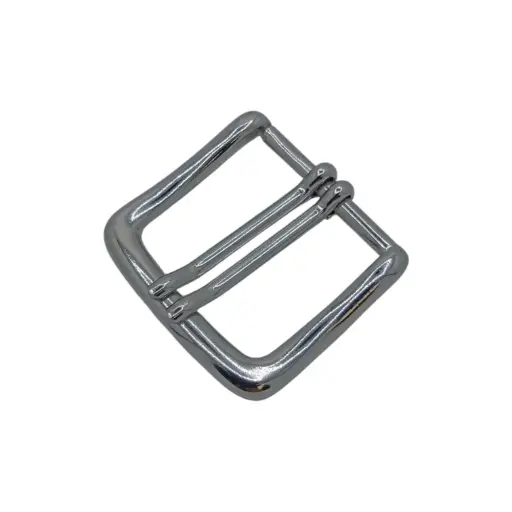 Boucle Ceinture 15608/2 40mm 2 Ardillons Nickel Brillant