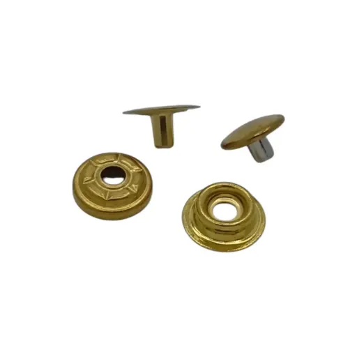 Pressions Dot Diamètre 12.5mm Acier Laiton Paquet de 100