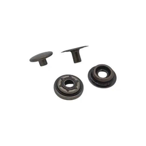 Pressions Dot Diamètre 14mm Acier Vieil Or - Paquet de 25 