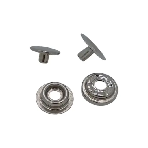 Pressions Dot Diamètre 14mm Acier Nickel - Paquet de 100