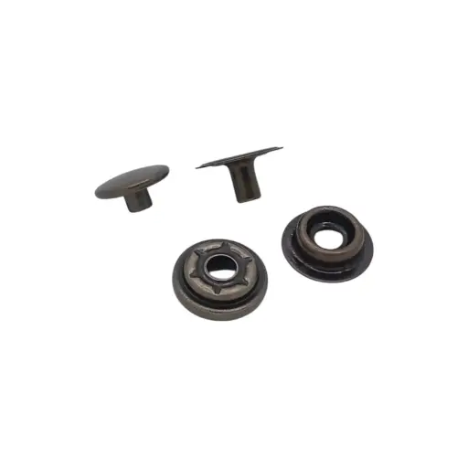 Pressions Dot Diamètre 14mm Acier Vieil Or - Paquet de 100
