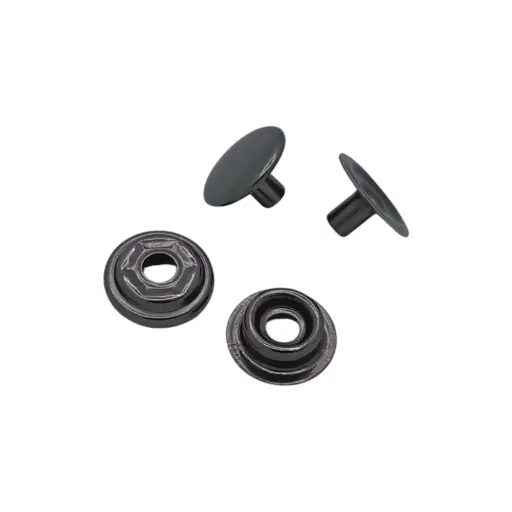 Pressions Dot Diamètre 15mm Acier Bronze - Paquet de 25 