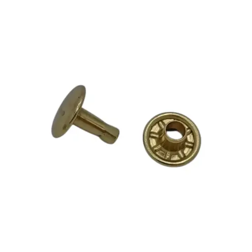 Rivets Doubles Laiton 6mm - Lot de 100 unités