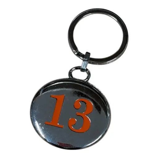 Porte-clé métal chiffre 13