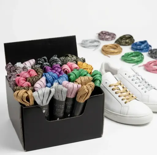Lacets Brillants Couleur Lurex Famaco La paire