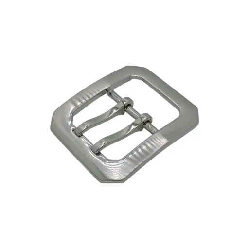 Boucle Ceinture 21500/2/40mm Dble 2 Ardillons Nickel Mat