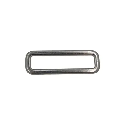 Passant Rectangle Métal 20mm Nickel - Paquet de 10