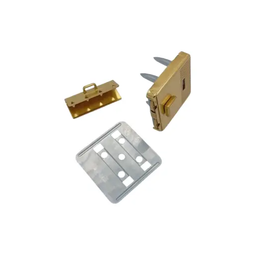 [F0205042] Fermoir Sacoche Amiet à Code 39112 40x40mm Laiton