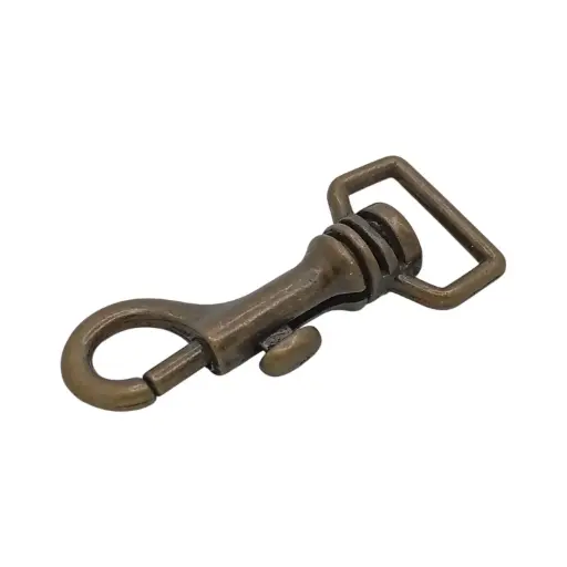 Mousqueton 05008 Bronze (Bélière Carrée 18mm)  