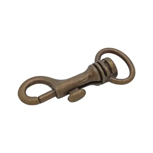 Mousqueton 05007 Bronze (Bélière Ovale 16mm) 
