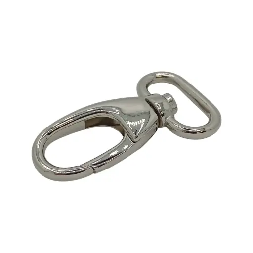 Mousqueton Luxe 12470/ 25mm Nickel Brillant