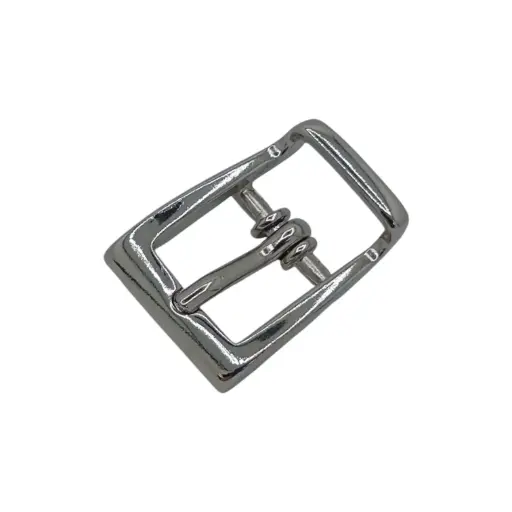 Boucle Luxe (Bandoulière) Carrée Avec Passant 16mm Nickel Brillant