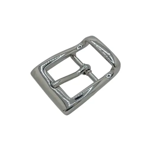 Boucle Luxe (Bandoulière) Carrée Avec Passant 25mm Nickel Brillant