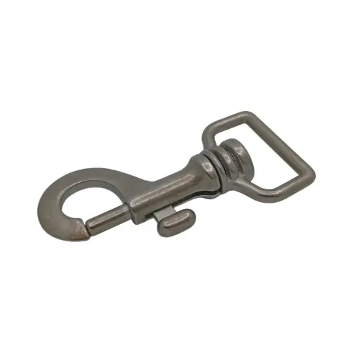 [F0231221] Mousqueton 05017/25 Nickel Mat (Bélière Carrée 25mm) 