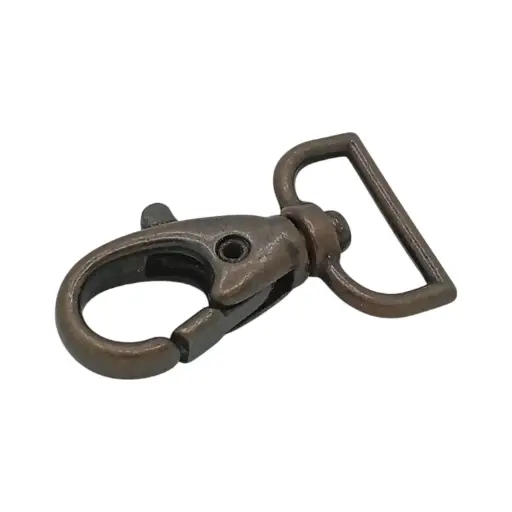 Mousqueton 24950/01 Bronze (Bélière Carrée 16mm) 
