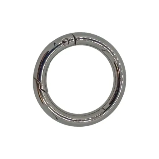 Anneau Rond Ouvrable Diamètre 30mm Nickel Brillant