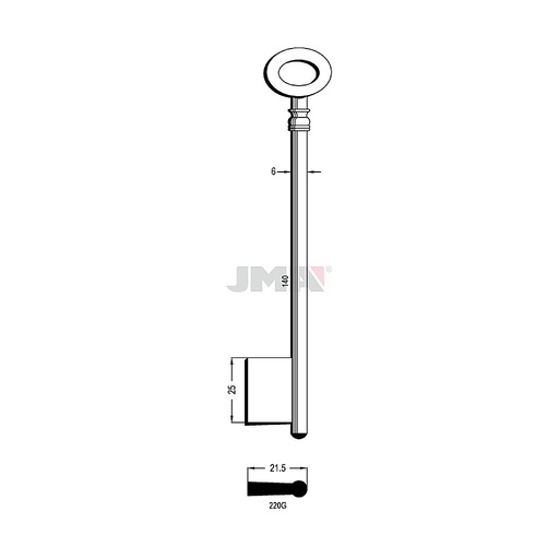 [220G] Clé gorge ac-fo 220G