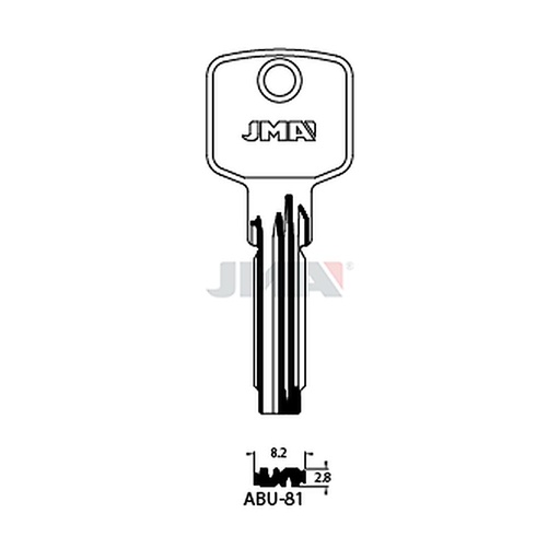 [ABU-81] Clé spec.cyl.tête métal sm.. ABU-81