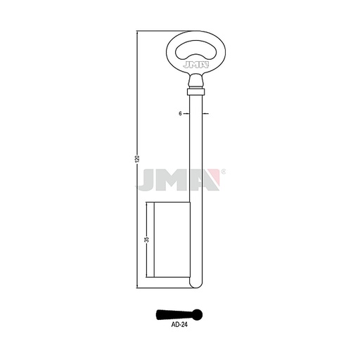 [AD-24] Clé diverse spéciale t3 6x120 AD-24