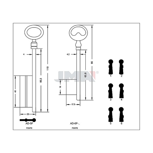[AD-6F6] Clé diverse spéciale t2 4,2x95 AD-6F6