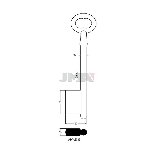 [ADPLE-33] Clé diverse spéciale t3 6,5x110 ADPLE-33