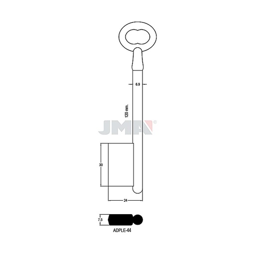 [ADPLE-44] Clé diverse spéciale t3 7x120 ADPLE-44