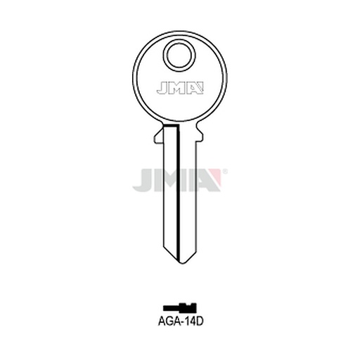 [AGA-14D] Clé plate acier AGA-14D