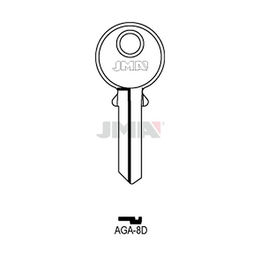 [AGA-8D] Clé plate acier AGA-8D