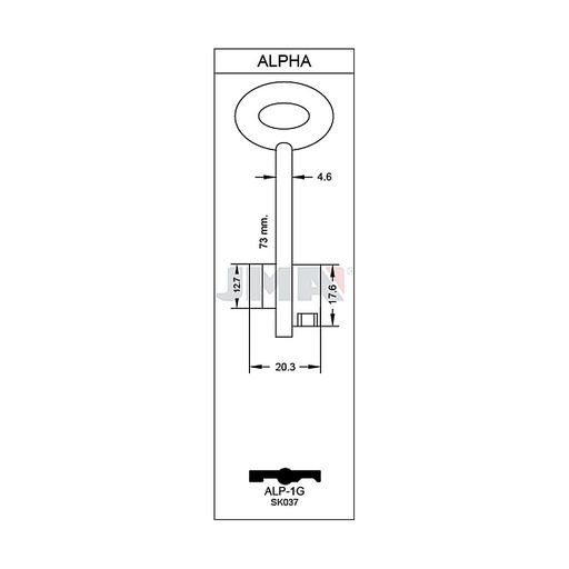 [ALP-1G] Clé de coffre alpha ALP-1G