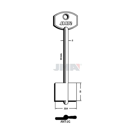 [ANT-2G] Clé dp tf l 71 a 100 mm ANT-2G