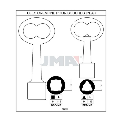 [BEC-14F] Clé diverse spéciale t2 BEC-14F