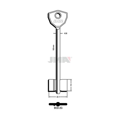 [BOD-2G] Clé dp tf l 71 a 100 mm BOD-2G