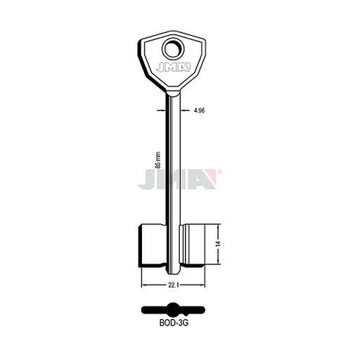 [BOD-3G] Clé dp tf l 71 a 100 mm BOD-3G