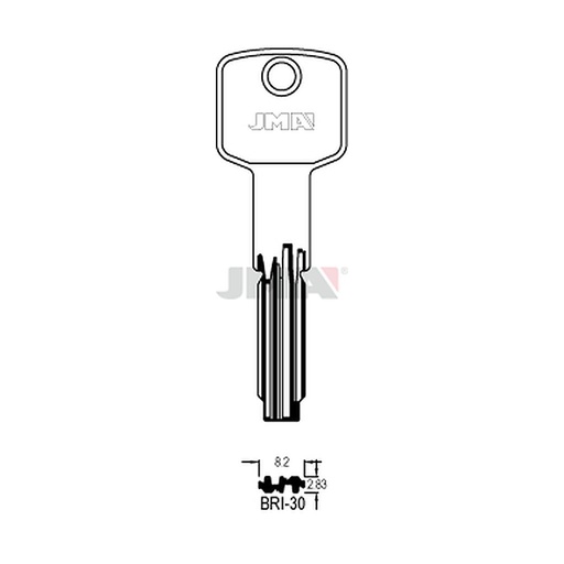 [BRI-30] Clé spec.cyl.tête métal BRI-30
