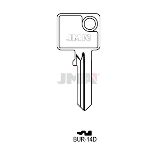 [BUR-14D] Clé plate acier BUR-14D
