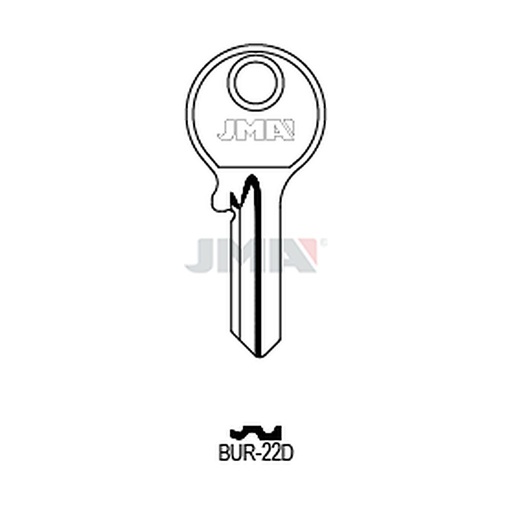 [BUR-22D] Clé plate acier BUR-22D
