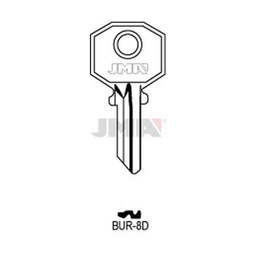 [BUR-8D] Clé plate acier BUR-8D